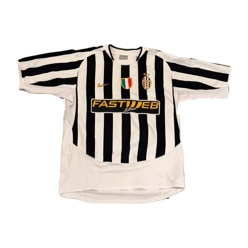 Nike Juventus 2003-04 Home Soccer Jersey Fastweb Scudetto Men's Large Vintage